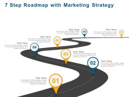 7 step roadmap with marketing strategy ppt powerpoint presentation file sample