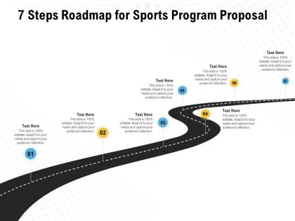 7 steps roadmap for sports program proposal ppt powerpoint presentation templates
