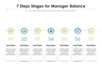 7 steps stages for manager balance infographic template