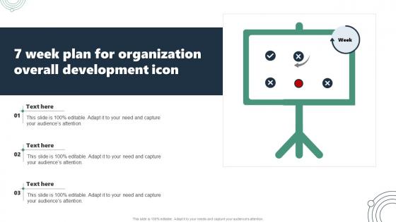 7 Week Plan For Organization Overall Development Icon
