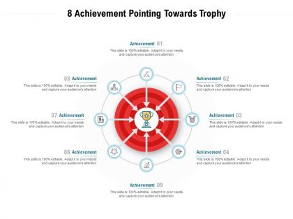 8 achievement pointing towards trophy