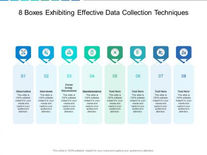 8 boxes exhibiting effective data collection techniques