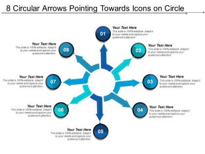 8 circular arrows pointing towards icons on circle