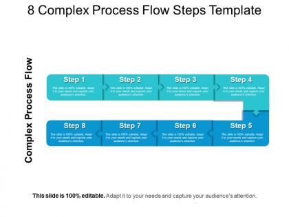 8 complex process flow steps template powerpoint layout