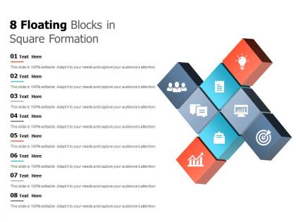 8 floating blocks in square formation