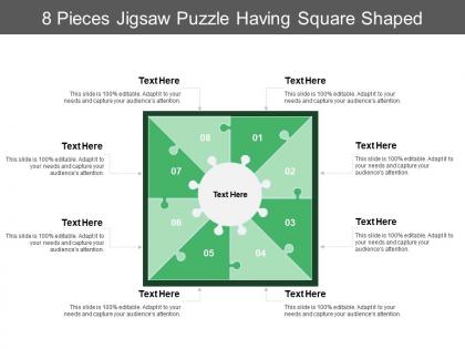 8 pieces jigsaw puzzle having square shaped