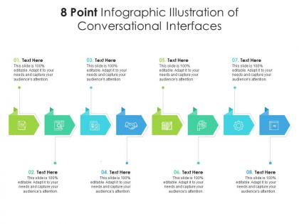 8 point infographic illustration of conversational interfaces template