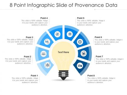 8 point infographic slide of provenance data template