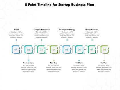 8 point timeline for startup business plan