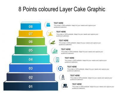 8 points coloured layer cake graphic