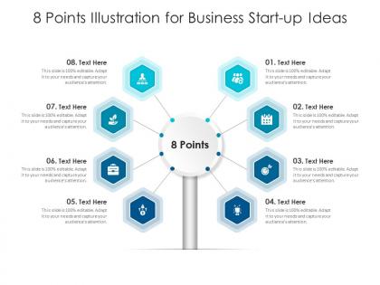 8 points illustration for business start up ideas infographic template