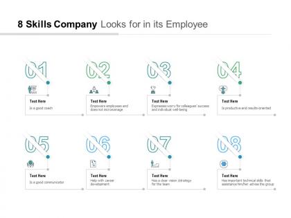 8 skills company looks for in its employee