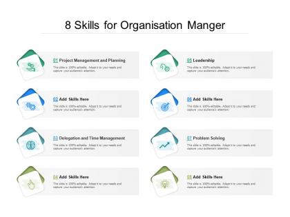 8 skills for organisation manger