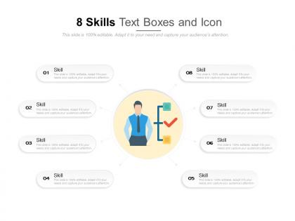 8 skills text boxes and icon