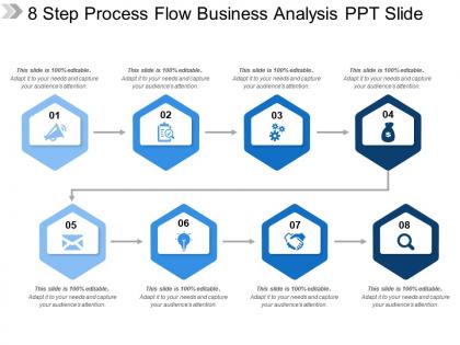8 step process flow business analysis ppt slide