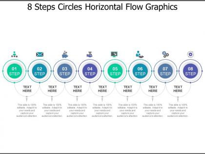 8 steps circles horizontal flow graphics