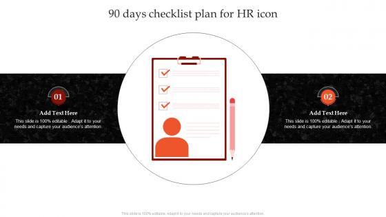 90 Days Checklist Plan For HR Icon