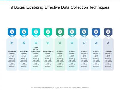 9 boxes exhibiting effective data collection techniques