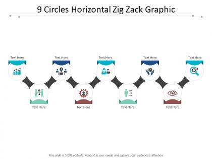 9 circles horizontal zig zack graphic