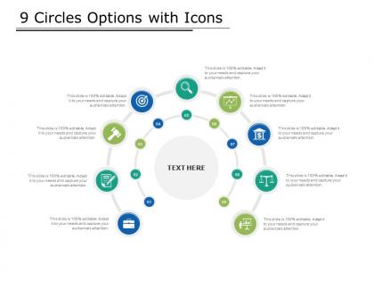 9 circles options with icons