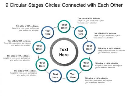 9 circular stages circles connected with each other