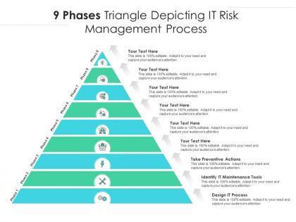 9 phases triangle depicting it risk management process