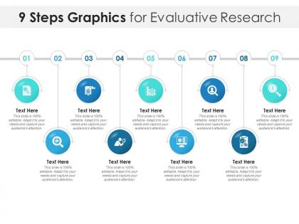 9 steps graphics for evaluative research infographic template
