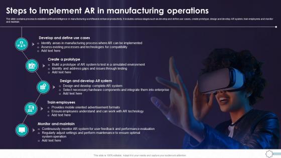 A165 Detailed Guide To Modern Steps To Implement AR In Manufacturing TC SS
