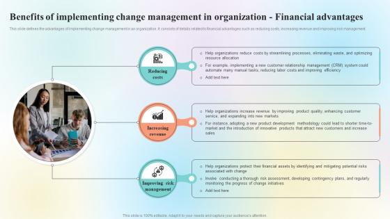 A189 Benefits Of Implementing Change Management In Organization Financial Advantages CM SS