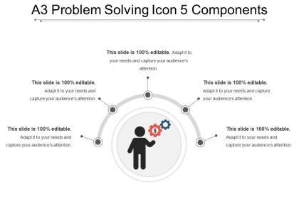 A3 problem solving icon 5 components powerpoint slide clipart