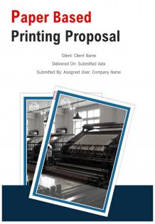 A4 paper based printing proposal template