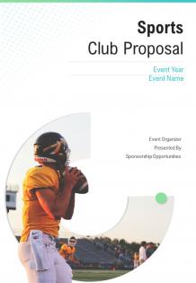 A4 sports club proposal template