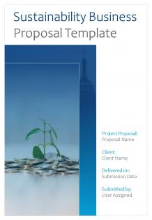 A4 sustainability business proposal template