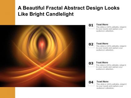 A beautiful fractal abstract design looks like bright candlelight