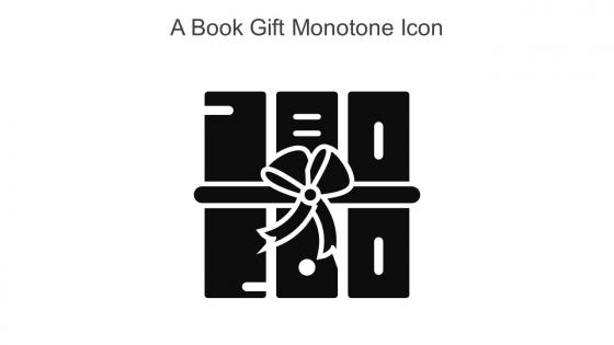 A Book Gift Monotone Icon In Powerpoint Pptx Png And Editable Eps Format