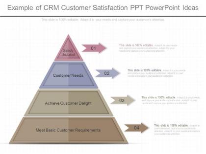 A example of crm customer satisfaction ppt powerpoint ideas