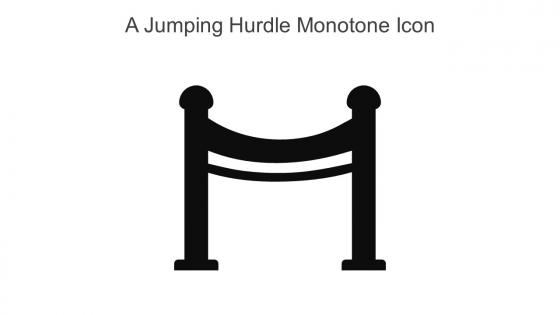 A Jumping Hurdle Monotone Icon In Powerpoint Pptx Png And Editable Eps Format