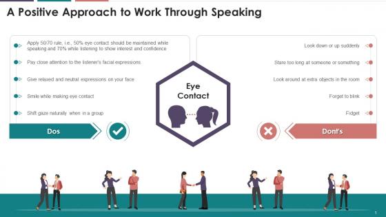 A Positive Approach To Work Through Eye Contact Training Ppt