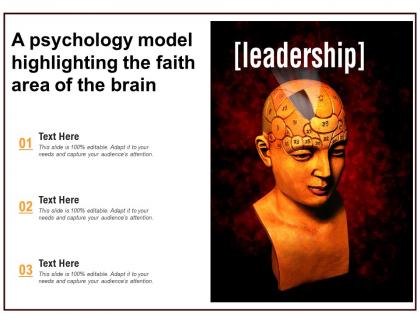 A psychology model highlighting the faith area of the brain