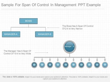 A sample for span of control in management ppt example