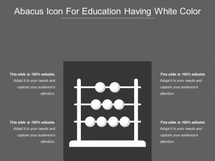 Abacus icon for education having white color