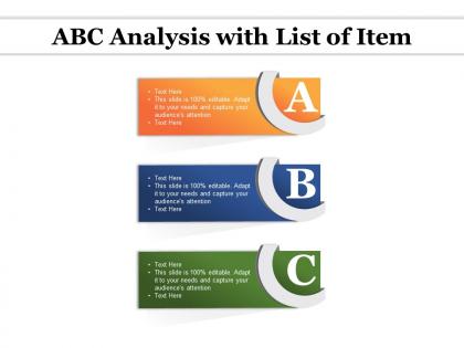 Abc analysis with list of item
