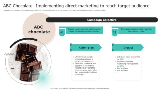 ABC Chocolate Implementing Direct Marketing To Reach Effective Demand Generation