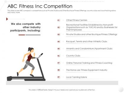 Abc fitness inc competition market entry strategy gym health fitness clubs industry ppt professional