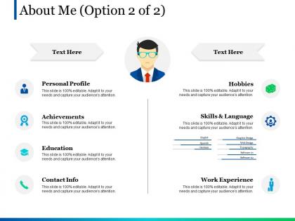 About me option 2 of 2 ppt pictures design templates
