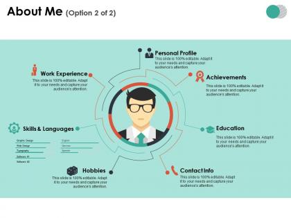 About me ppt summary infographic template