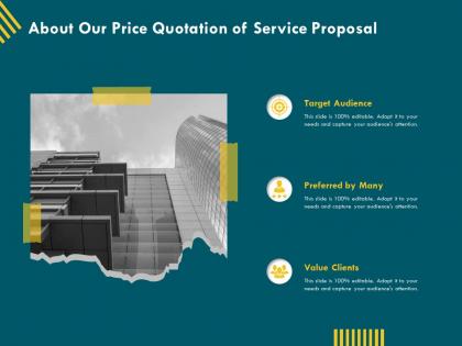 About our price quotation of service proposal ppt file elements