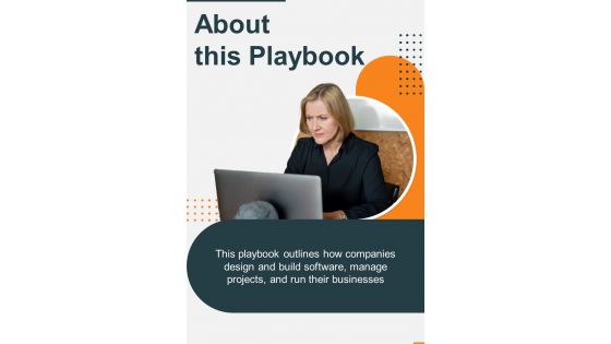 About This Playbook Playbook For Software Design One Pager Sample Example Document