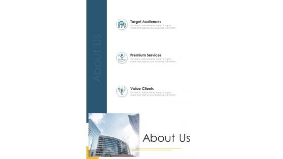 About Us Accounting Services Proposal Template One Pager Sample Example Document