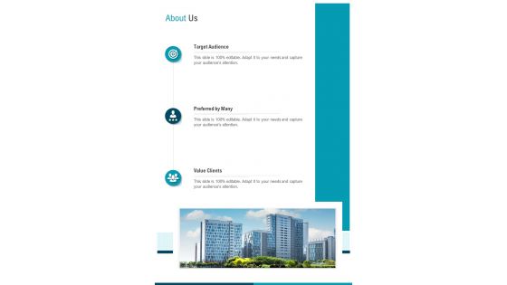 About Us Corporate Staffing Proposal One Pager Sample Example Document